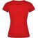 Camiseta cuello pico mujer Roly Victoria algodón 155 g/m² Rojo detalle 27