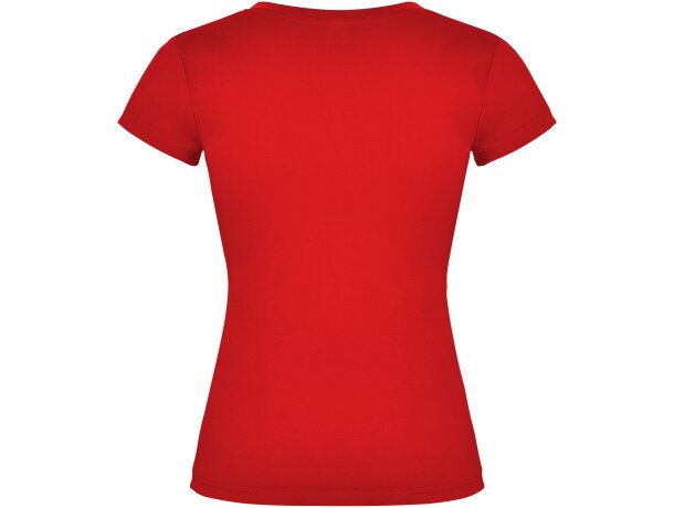 Camiseta cuello pico mujer Roly Victoria algodón 155 g/m² Rojo detalle 27