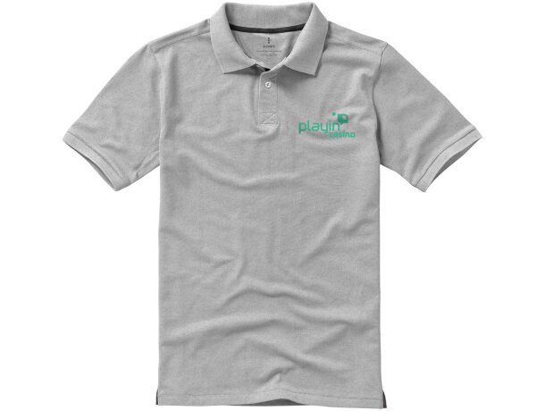 Polo de manga corta algodón BCI 200 g/m2 Elevate Life Calgary Mezcla de grises detalle 65