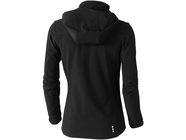Chaqueta softshell mujer Langley corte entallado impermeable Negro intenso detalle 32