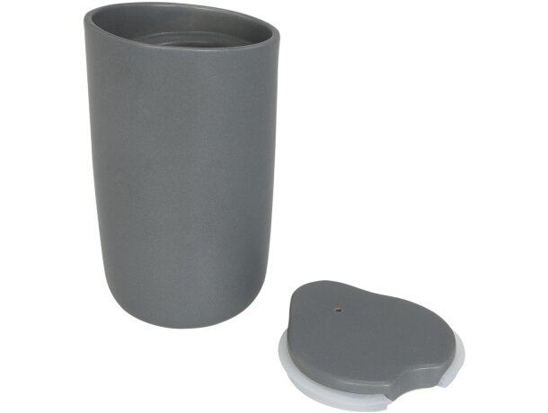 Vaso de cerámica de doble pared de 410 ml Mysa Gris detalle 16