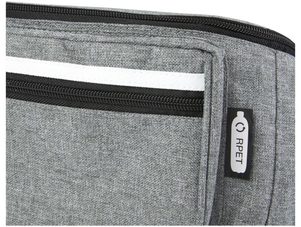 Riñonera Journey en poliéster reciclado certificado GRS Gris mezcla detalle 16