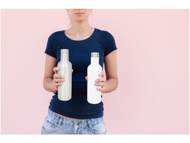 Botellas térmicas personalizadas acero inoxidable Pinto Blanco detalle 18