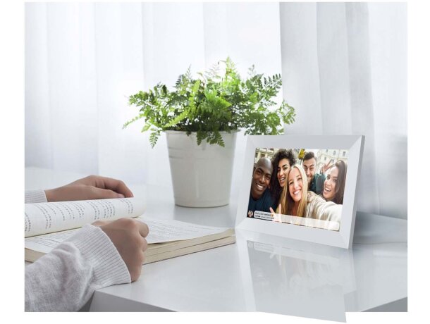 Marco de fotos digital wifi Prixton Prado Frameo 10 pulgadas Blanco detalle 9
