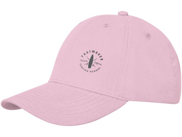 Gorra de 6 paneles Davis Rosa claro detalle 12