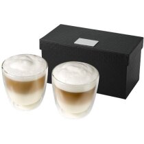 Set de dos tazas de café de 200 ml personalizada transparente Set de dos tazas de café de 200 ml personalizada transparente