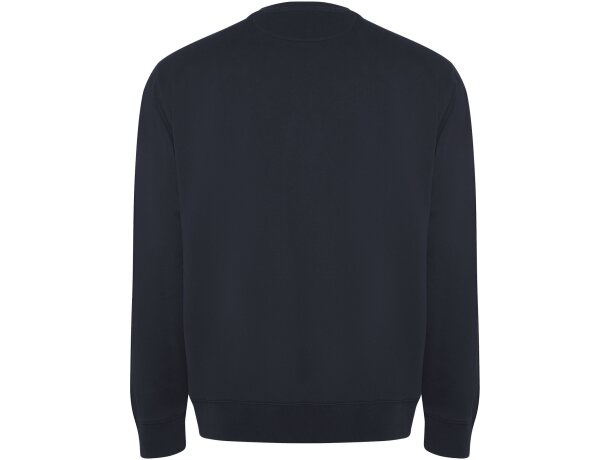 Sudadera cuello redondo algodón orgánico Batian unisex Roly Azul marino detalle 18