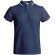Polo deportivo manga corta infantil Tamil Roly poliéster reciclado Azul marino/blanco