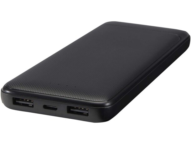 Batería externa Adhil de plástico reciclado 10000 mAh Negro intenso detalle 5