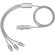 Cable de carga personalizado 100 cm con 5 conectores Versatile Plateado detalle 10