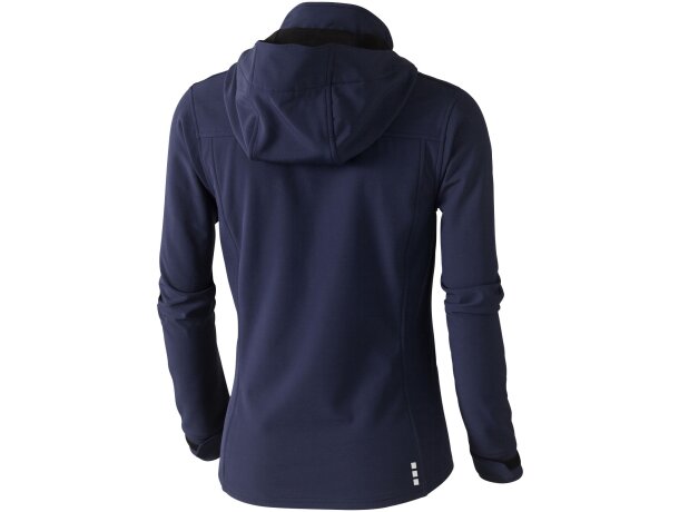 Chaqueta softshell mujer Langley corte entallado impermeable Azul marino detalle 18