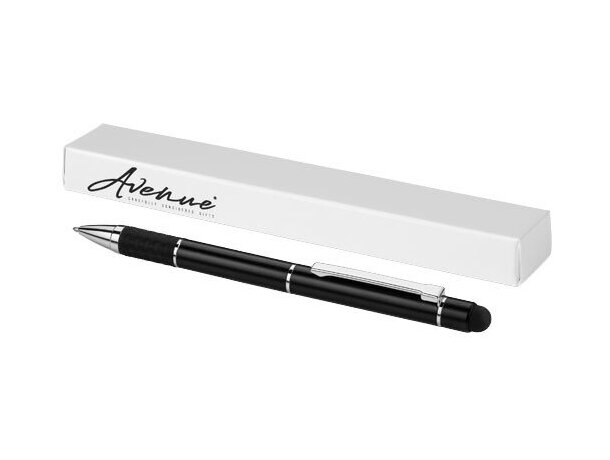 Bolígrafo con puntero de metal muy elegante barato negro intenso Bolígrafo con puntero de metal muy elegante barato negro intenso
