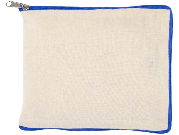 Bolsa tote Sierra 12L algodón reciclado certificado GRS Natural/azul real detalle 19