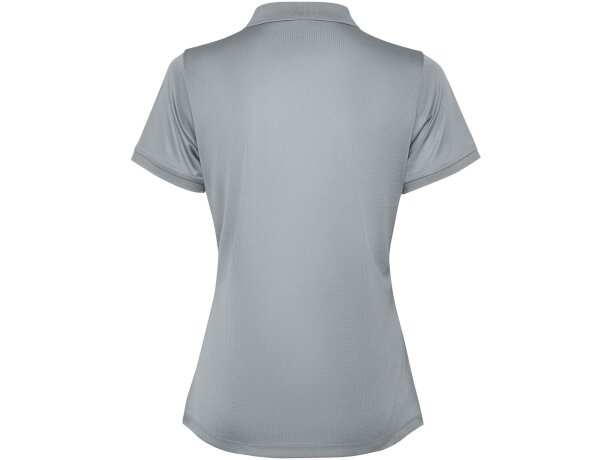 Polo manga corta mujer Tormo Roly poliéster reciclado entallado Gris detalle 6