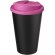 Vaso de plástico con cierre clip y tapa de rosca pp reciclado 350ml Rosa/negro intenso