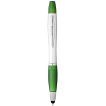 Bolígrafo multifunción con subrayador personalizado verde