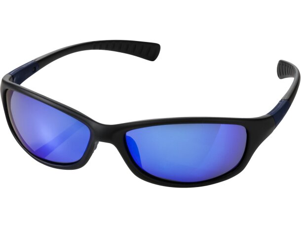 Gafas de sol con detalles de goma personalizada negro intenso Gafas de sol con detalles de goma personalizada negro intenso