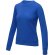 Jersey cuello redondo mujer Zenon interior afelpado algodón Azul