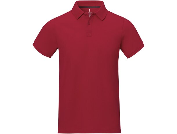 Polo de manga corta algodón BCI 200 g/m2 Elevate Life Calgary Rojo detalle 26