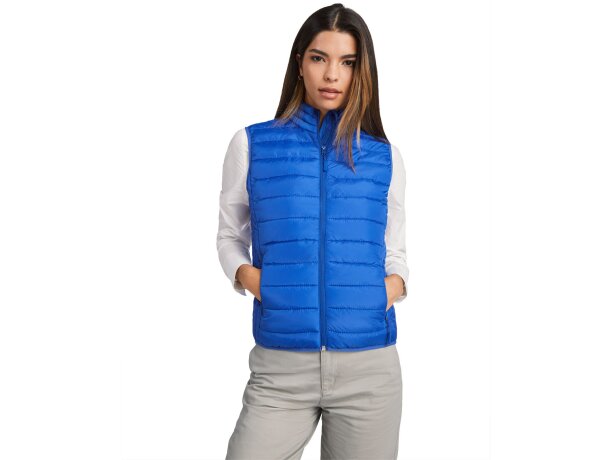 Chaleco aislamiento mujer Oslo Roly acolchado tacto pluma Negro intenso detalle 3