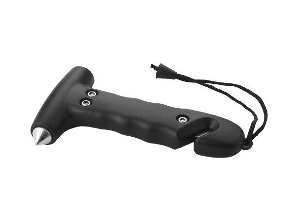 Pitlane rompevidrios acero y cortacinturones para regalar Negro intenso detalle 1