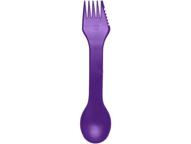 Cuchara, tenedor y cuchillo 3 en 1 Epsy Morado detalle 26