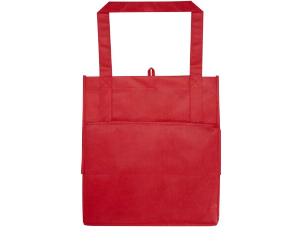 Bolsa tote non woven RPET Liberty con certificado GRS Rojo detalle 16