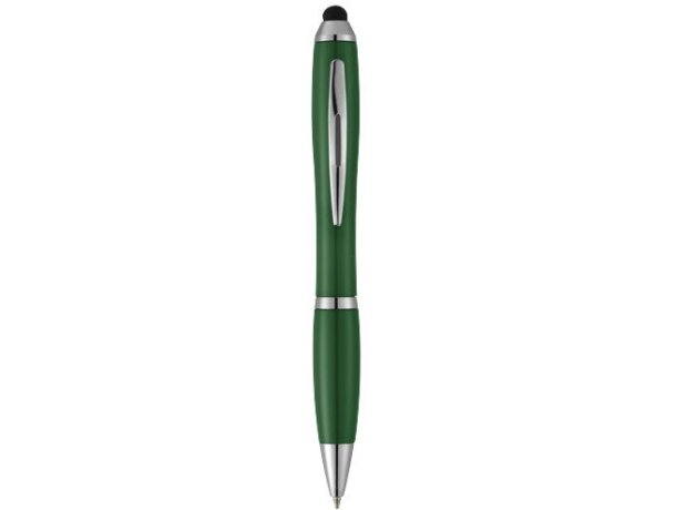 Bolígrafo con puntero tinta negra personalizado verde