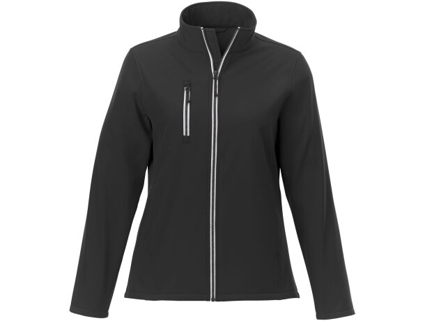 Chaqueta softshell Orion con microforro para mujer Negro intenso detalle 32