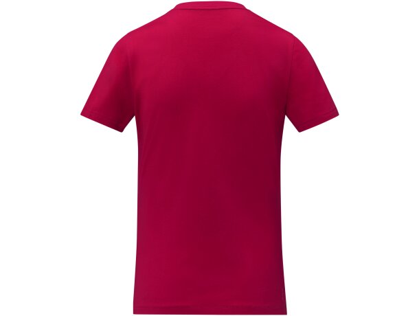 Camiseta de manga corta y cuello en V para mujer Somoto Rojo detalle 7