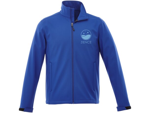 Chaqueta softshell Maxson hombre impermeable transpirable Azul real clásico detalle 13