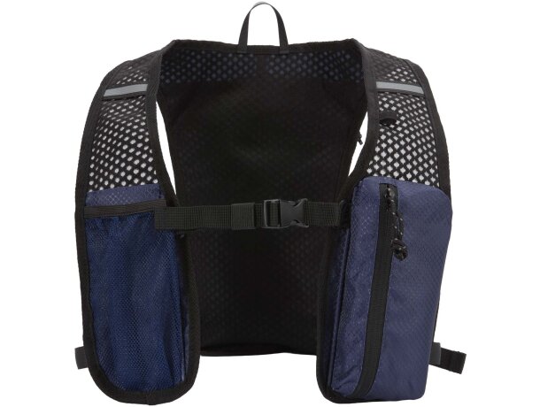 Chaleco running Nomad con mochila hidratación 5L reciclado Azul marino detalle 7
