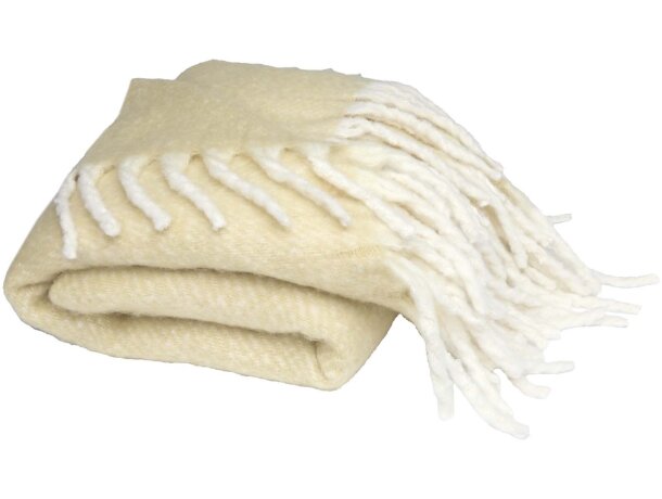 Manta reciclada Dolly con certificación GRS 125x150 cm Beige detalle 8