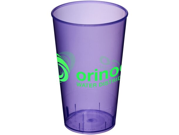 Vaso de plástico de 375 ml Arena Morado transparente detalle 13