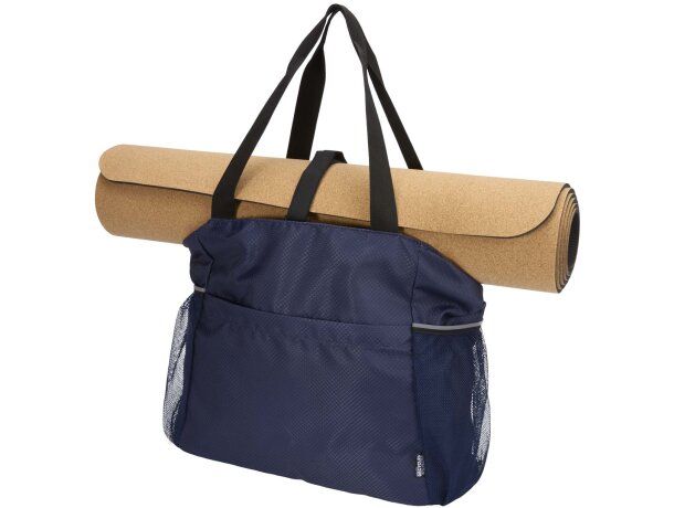 Bolsa tote Nomad 18L yoga poliéster reciclado certificado GRS Azul marino detalle 10
