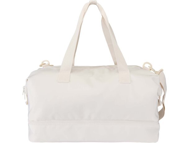 Bolsa de lona reciclada de viaje Trip Aware 42 litros Blanco roto detalle 11