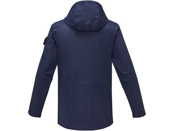 Chaqueta unisex ligera GRS reciclada Kai Azul marino detalle 3