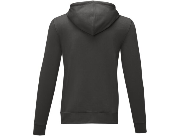 Sudadera con capucha y cremallera completa hombre Theron Gris tormenta detalle 32