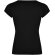 Camiseta manga corta mujer Belice Roly entallada cuello v Negro intenso detalle 2