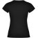 Camiseta mujer manga corta Jamaica Roly 100% algodón entallada Negro intenso detalle 6