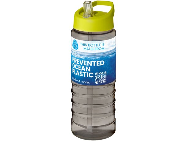 Bidón deportivo H2O Active Eco Treble 750 ml con plástico reciclado Carbón/lima detalle 28