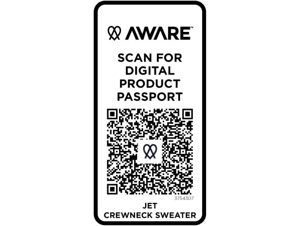 Jersey reciclado cuello redondo unisex Aware Jet detalle 14