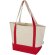 Bolsa tote de algodón reciclado certificado GRS Sam Rojo/natural