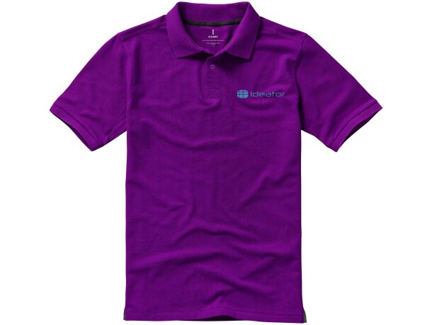 Polo de manga corta algodón BCI 200 g/m2 Elevate Life Calgary Ciruela detalle 33