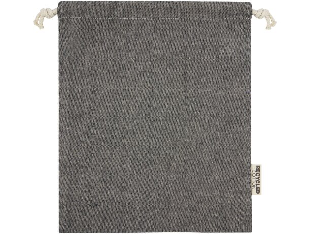 Bolsa de regalo Pheebs algodón reciclado con cierre Negro detalle 11