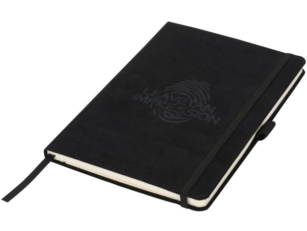 Libreta A5 de ante Carbony Negro intenso detalle 7