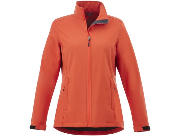 Chaqueta softshell de mujer Maxson impermeable transpirable Naranja detalle 6