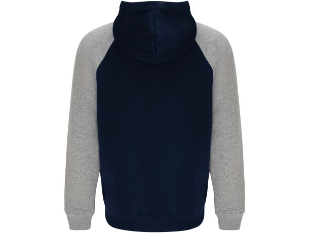 Sudadera con capucha bicolor infantil Roly Badet Azul marino/gris mezcla detalle 2