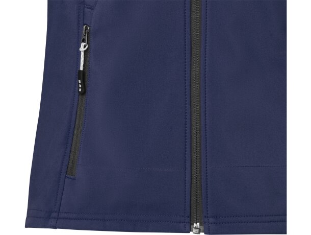 Chaqueta softshell mujer Langley corte entallado impermeable Azul marino detalle 20