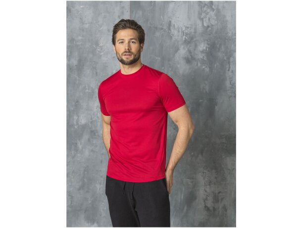 Camiseta Cool fit de manga corta para hombre Kratos Rojo detalle 11